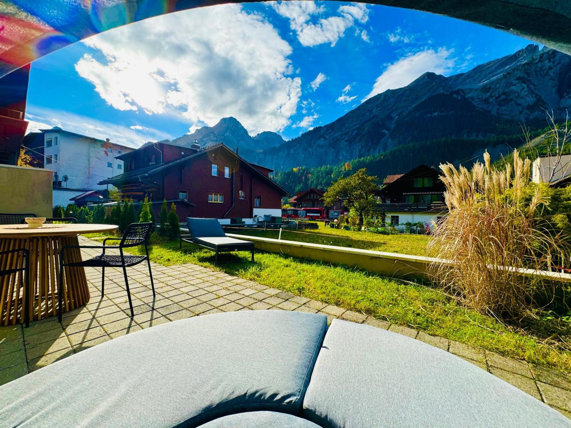 Apartamento Cute & Cozy Oasis, Private Afternoon Sun Terrace Kandersteg Exterior foto